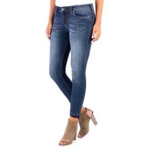 Kut from the Kloth Ankle Skinny High Rise Raw Frayed Released Hem Jeans